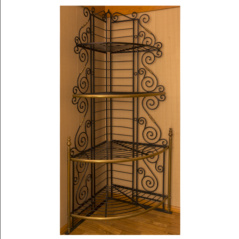 Wrought Iron Corner Shelf EBTH
